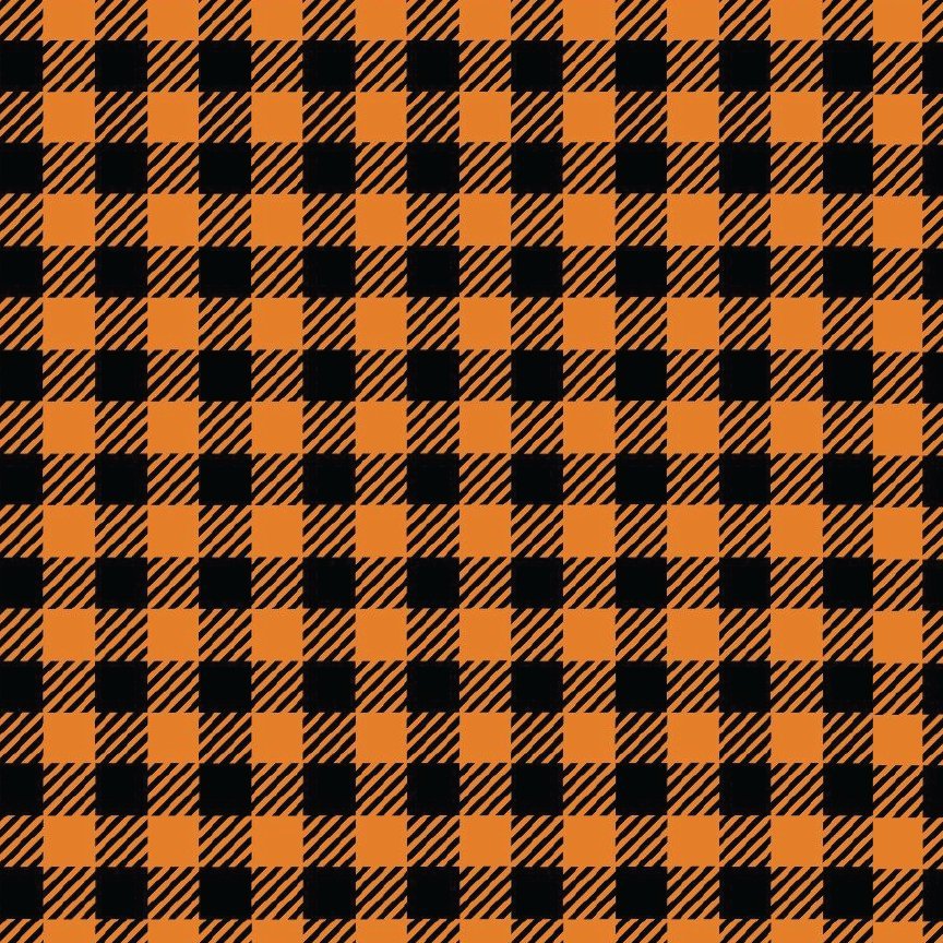 Itty Bitty Pumpkin Buffalo Plaid Pattern Acrylic Sheets - CMB Pattern Acrylic